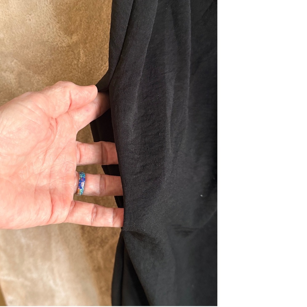 See You Monday Black Wide Leg Jumpsuit Womens Large Spaghetti Strap Pockets SZ L - Picture 4 of 8